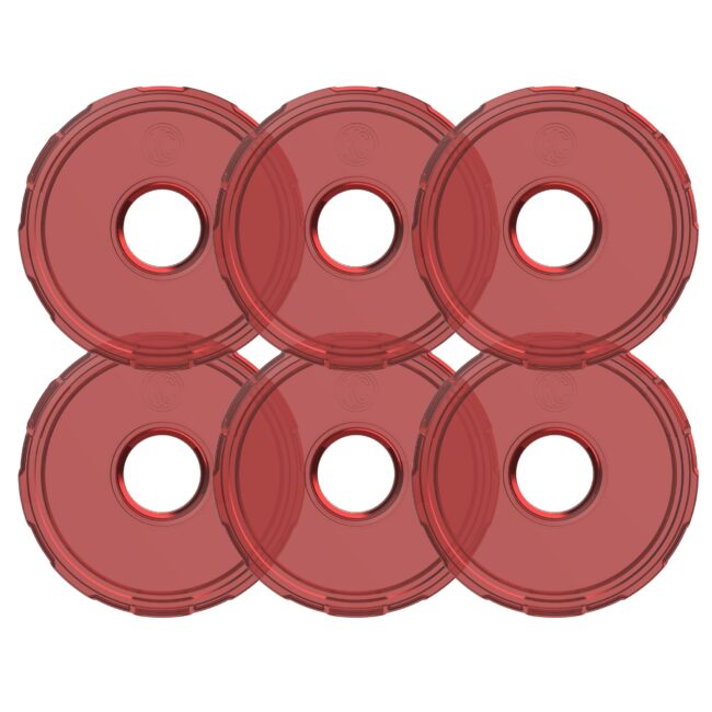 KC HiLiTES Cyclone V2 LED Replacement Lens (Red) (6-Pack) (KCH-4413)