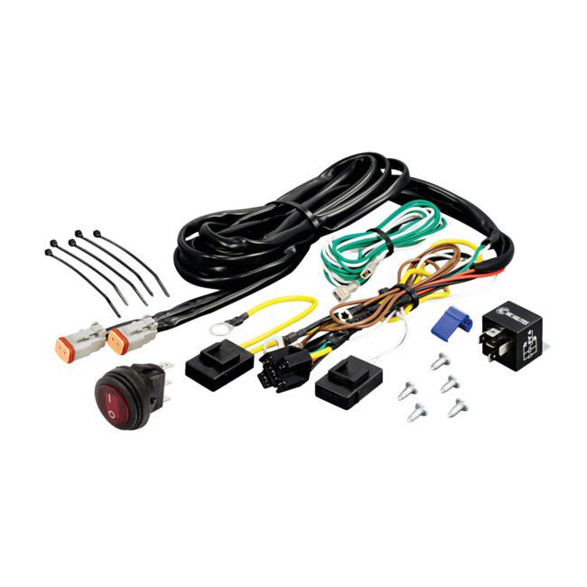 KC HiLiTES Wiring Harness w/ 40 Amp Relay and LED Rocker Switch (2-Pin Deutsch Connectors) (KCH-6315)