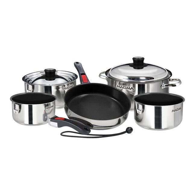 Magma 10-Piece Nesting Induction Cookware Set (Black Ceramica Non-Stick) (A10-366-2-IND)