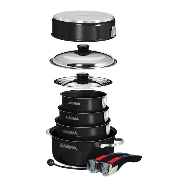 Magma 10-Piece Nesting Induction Cookware Set (Jet Black) (A10-366JB-2-IND)