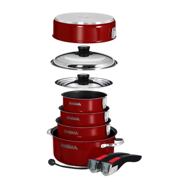 Magma 10-Piece Nesting Induction Cookware Set (Magma Red) (A10-366MR-2-IND)