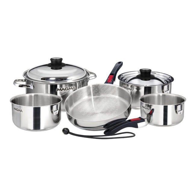 Magma 10 Piece Nesting Induction Cookware Set (Stainless Steel) (A10-360L-IND)