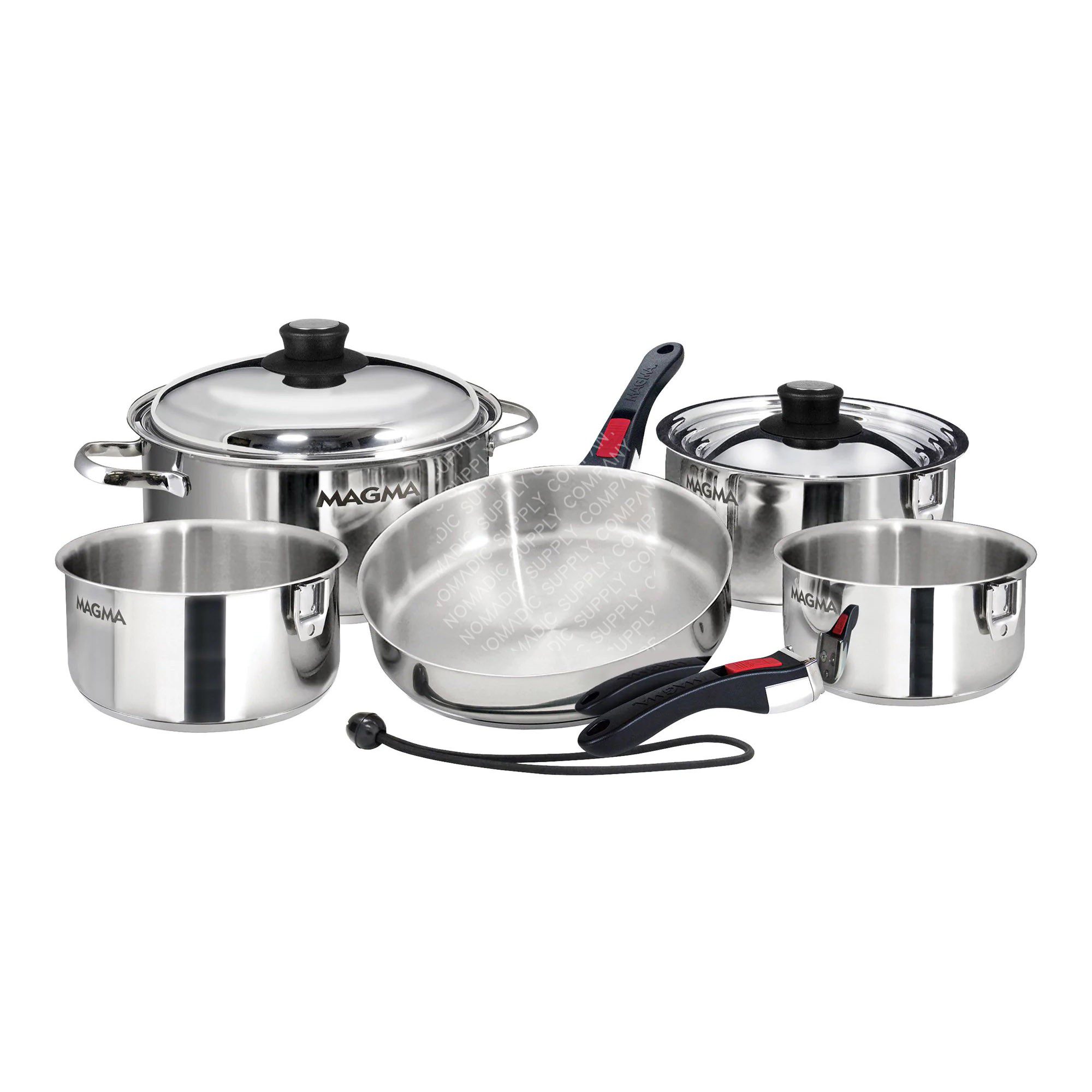 Magma A10-360L-IND Nestable 10 Piece Induction Cookware, Silver