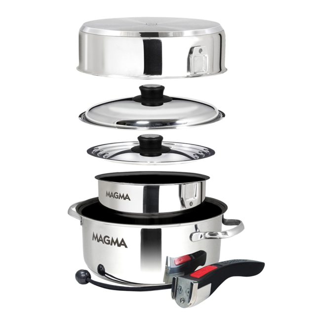 Magma 7-Piece Nesting Induction Cookware Set (Black Ceramica Non-Stick) (A10-363-2-IND)