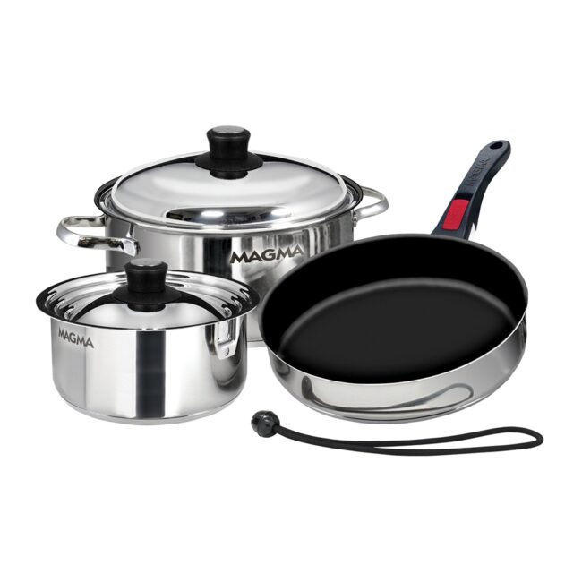 Magma 7-Piece Nesting Induction Cookware Set (Black Ceramica Non-Stick) (A10-363-2-IND)