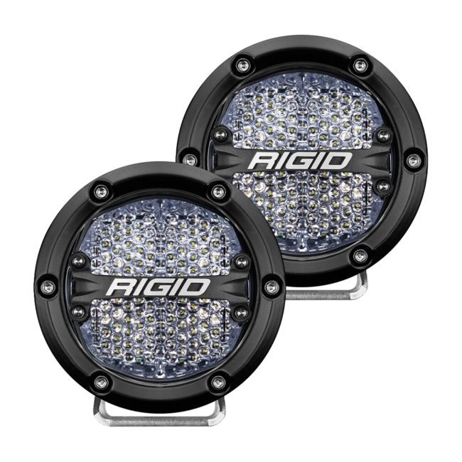 RIGID 360-Series 4" LED Off-Road Fog Light Diffused Beam w/White Backlight (36208)