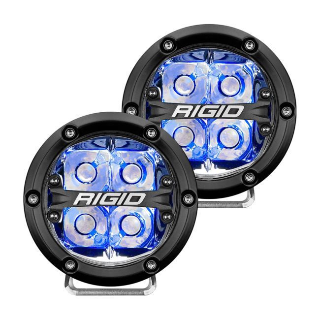 RIGID 360-Series 4" LED Off-Road Spot Beam w/Blue Backlight (36115)