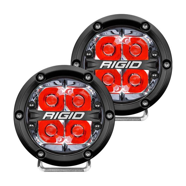 RIGID 360-Series 4" LED Off-Road Spot Beam w/Red Backlight (36112)