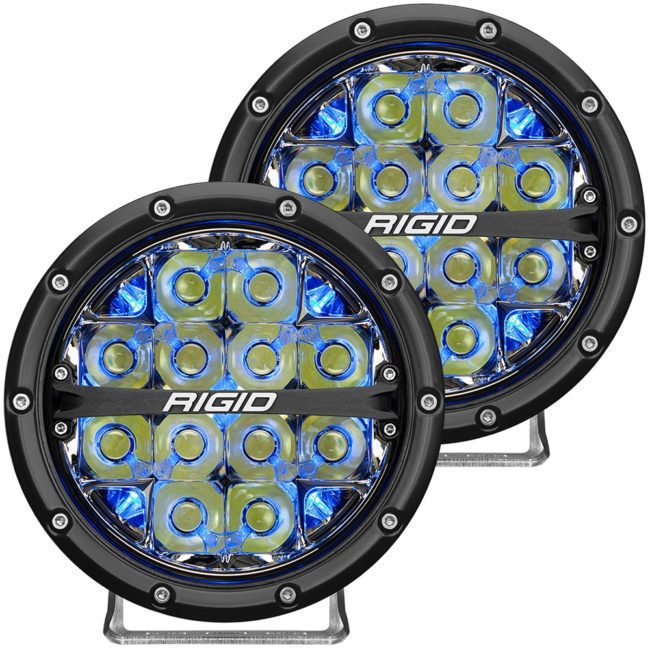 RIGID 360-Series 6" LED Off-Road Fog Light Drive Beam w/Blue Backlight (36207)