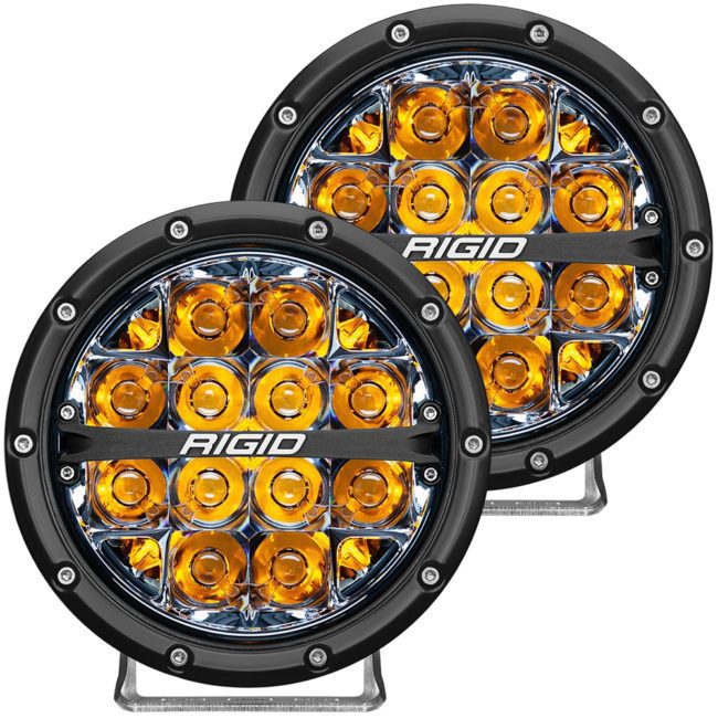 RIGID 360-Series 6" LED Off-Road Fog Light Spot Beam w/Amber Backlight (36201)
