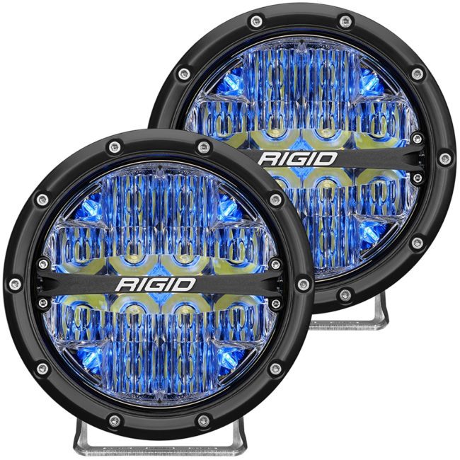 RIGID 360-Series 6" LED Off-Road Fog Light Spot Beam w/Blue Backlight (36202)