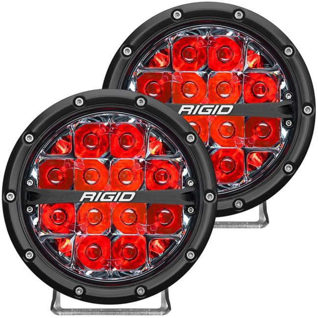 RIGID 360-Series 6" LED Off-Road Fog Light Spot Beam w/Red Backlight (36203)