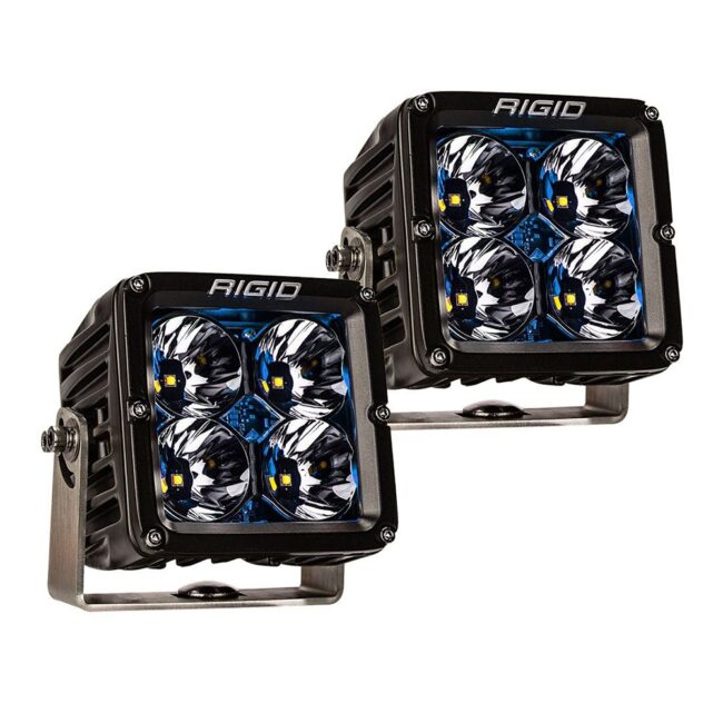 RIGID Radiance LED Pod Light XL Black Case w/Blue Backlight (Pair) (32202)