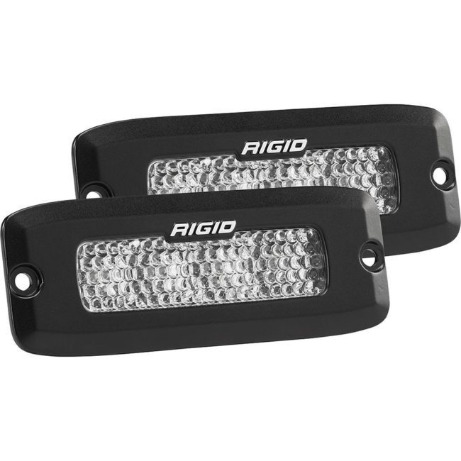RIGID SR-Q Series PRO Spot Diffused LED Flush Mount (Pair) (Black) (925513BLK)