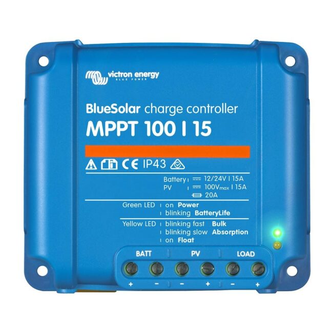 Victron Energy BlueSolar MPPT Charge Controller 100V 15AMP (SCC010015200R)